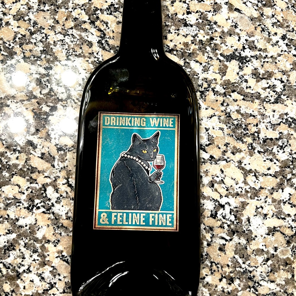 Flattened Wine Bottle Decor